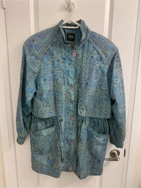 Vintage Luba Paris Blue Patterned Women’s Jacket